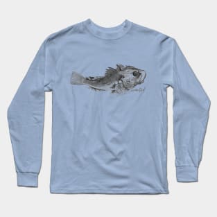 Big gray fish. Wanted. Long Sleeve T-Shirt